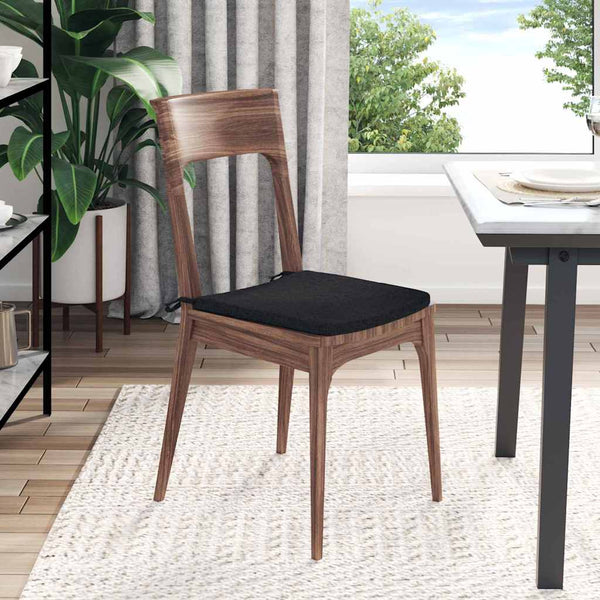 Schwarze Sitzkissen 4er Set, 40x40 cm