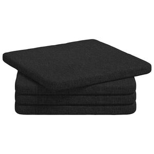 Schwarze Sitzkissen 4er Set, 40x40 cm