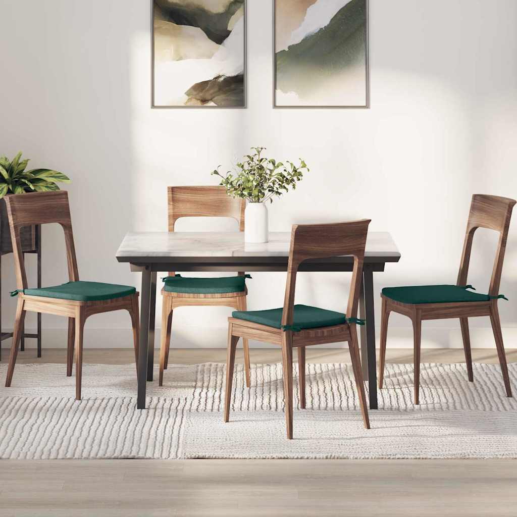 Sitzkissen Dunkelgrün 4er Set 40x40 cm