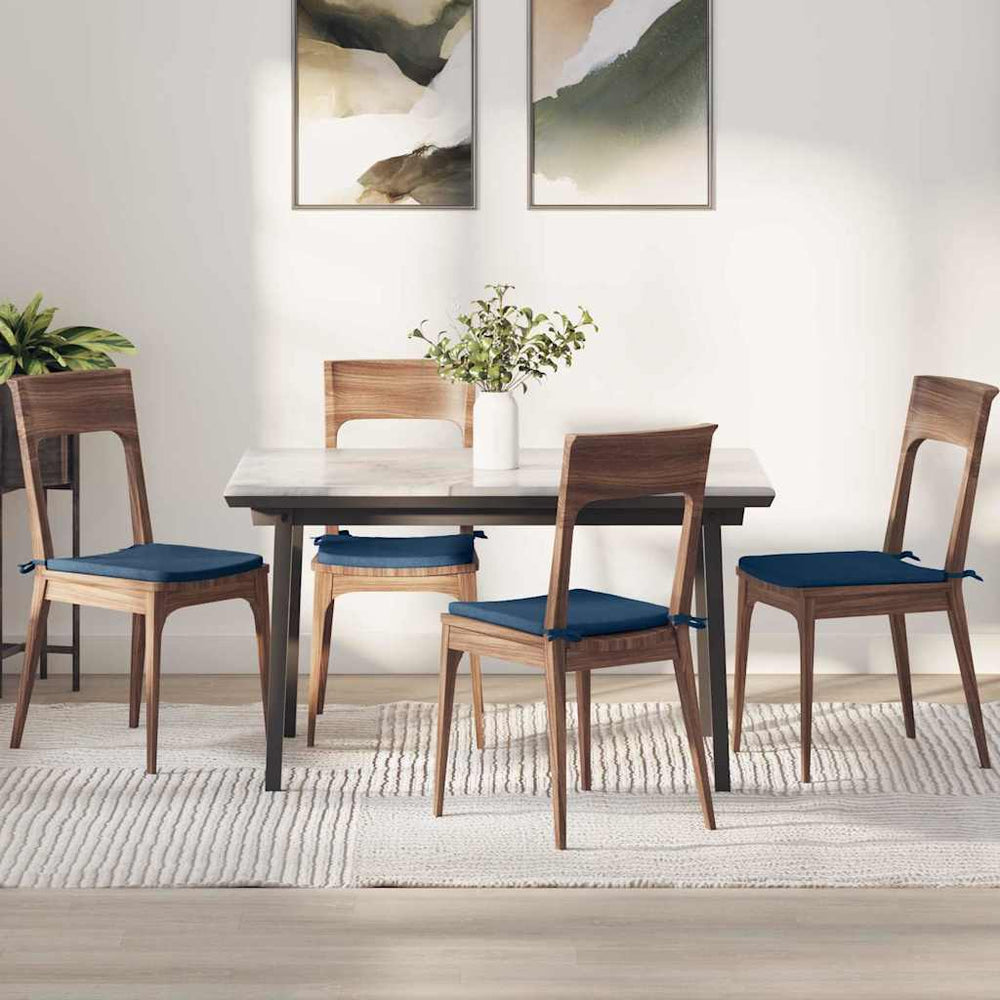 Blaue Sitzkissen 4er-Set 40x40 cm