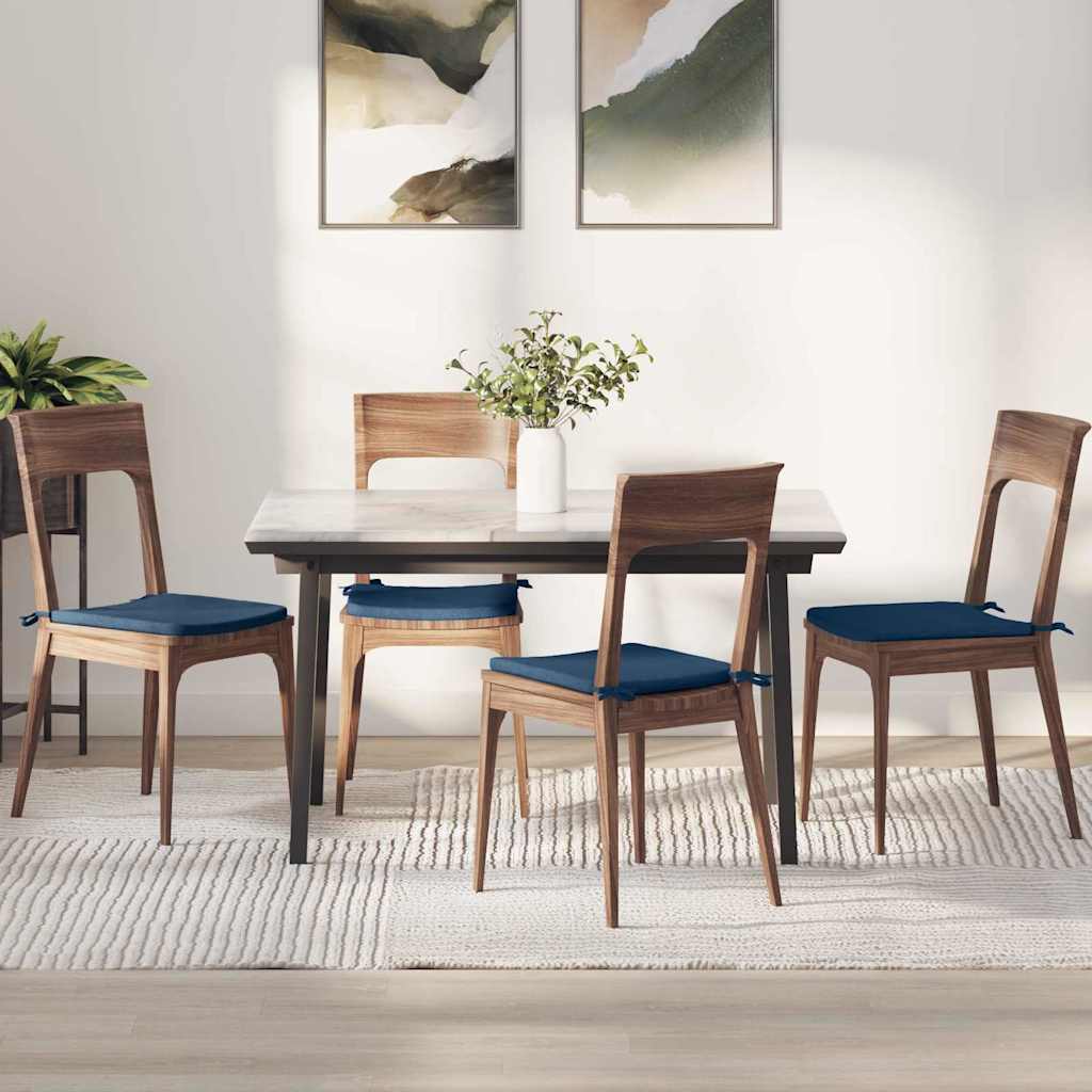 Blaue Sitzkissen 4er-Set 40x40 cm