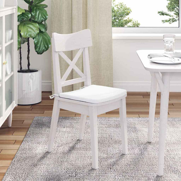 Sitzkissen 4er Set Weiß 40x40 cm