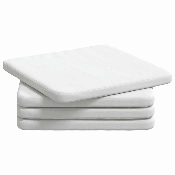Sitzkissen 4er Set Weiß 40x40 cm