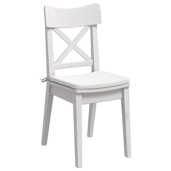 Sitzkissen 4er Set Weiß 40x40 cm