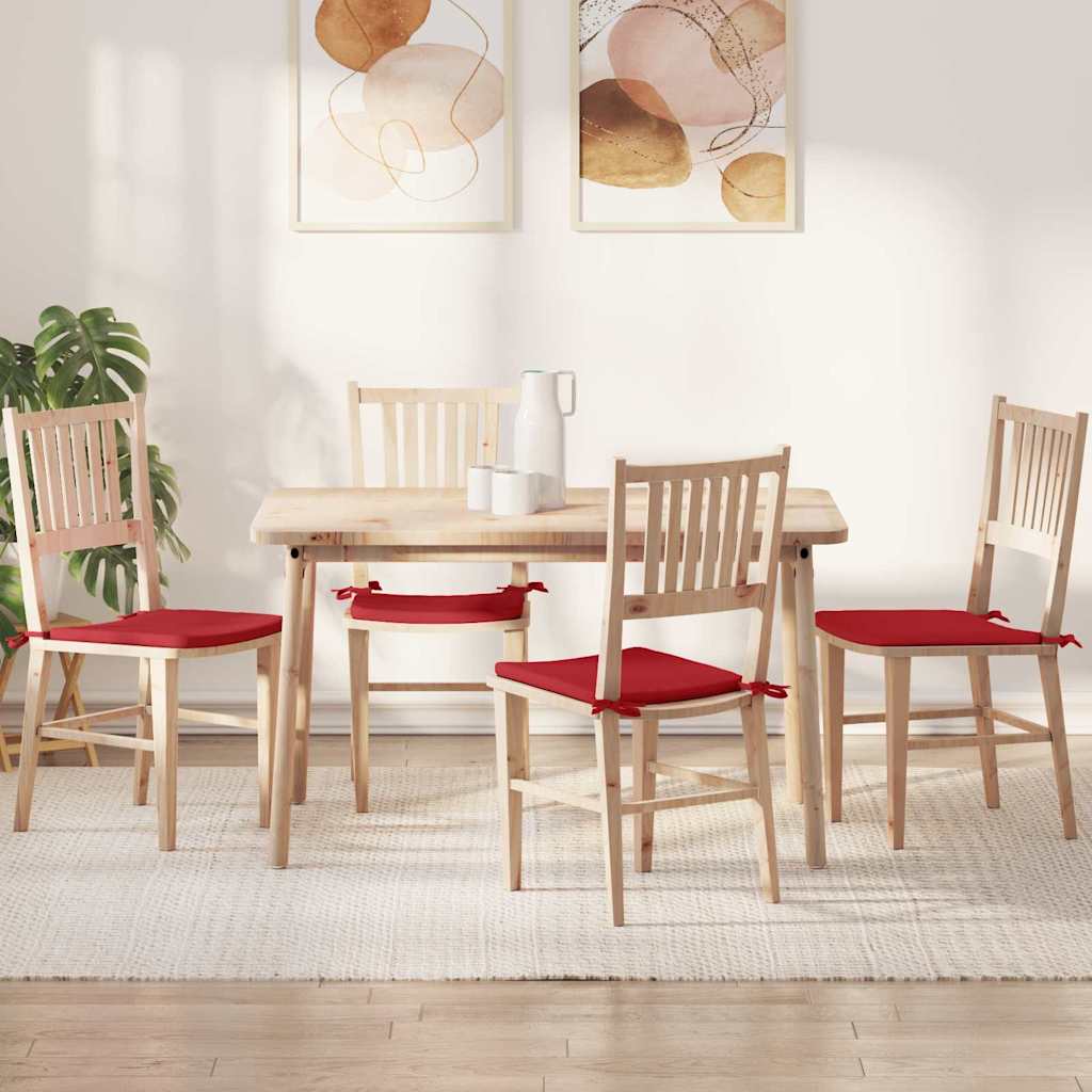 Rote Sitzkissen 4er Set 40x40 cm