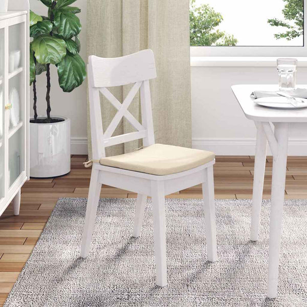 Sitzkissen 4er Set Creme Cord 40x40 cm