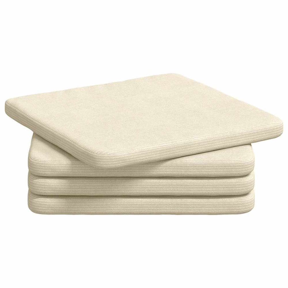 Sitzkissen 4er Set Creme Cord 40x40 cm