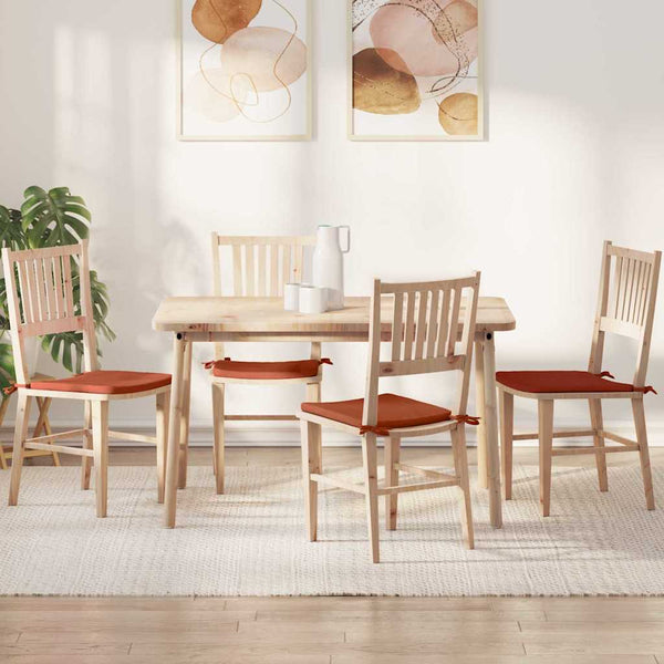 Sitzkissen 4er Set Rot-Orange Cord