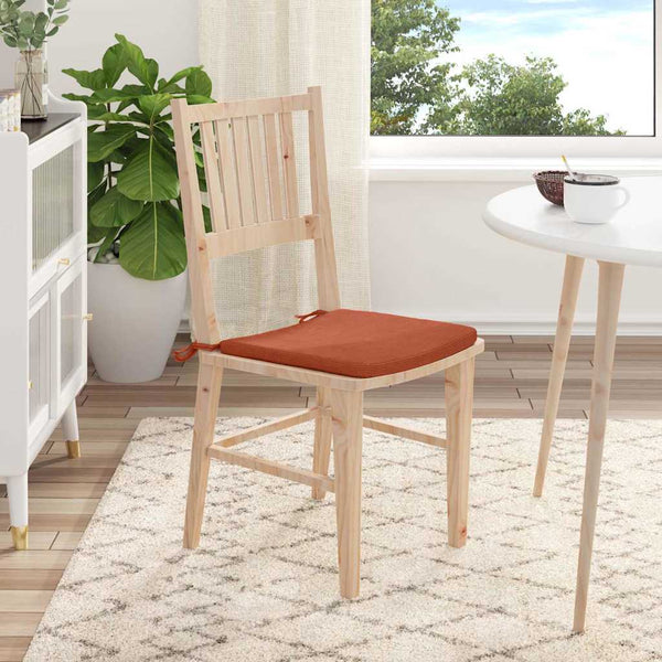 Sitzkissen 4er Set Rot-Orange Cord