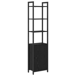 Bücherregal Schwarz Eichenoptik 161 cm