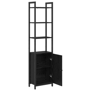 Bücherregal Schwarz Eichenoptik 161 cm