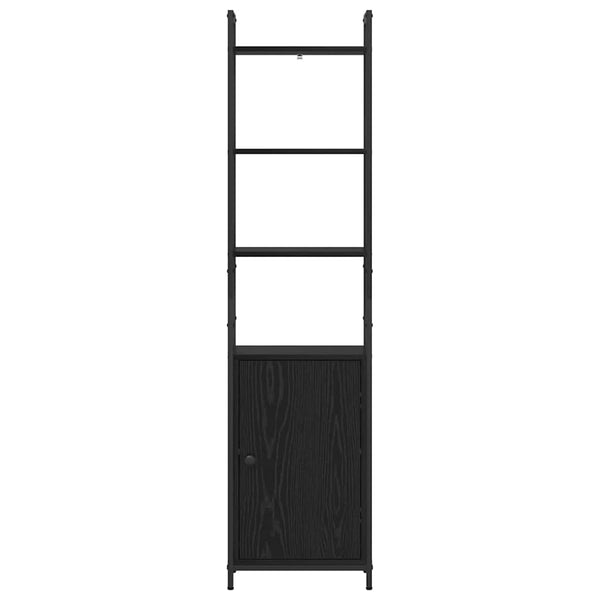 Bücherregal Schwarz Eichenoptik 161 cm