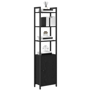Bücherregal Schwarz Eichenoptik 161 cm