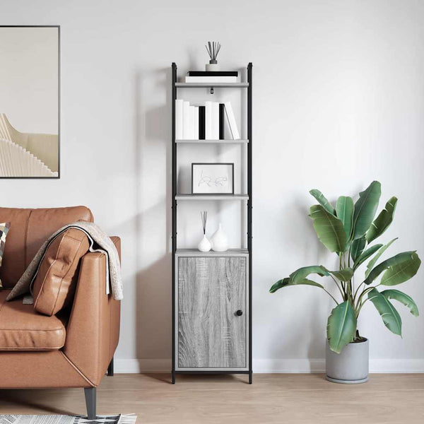 Bücherregal Grau Sonoma 40x24x161 cm