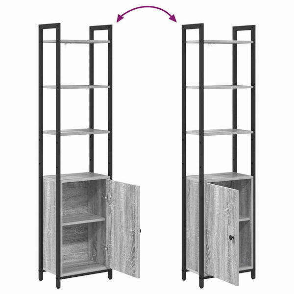 Bücherregal Grau Sonoma 40x24x161 cm