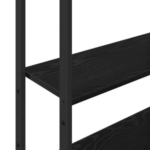 Bücherregal Schwarz Eichenoptik 161 cm