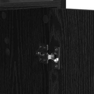 Bücherregal Schwarz Eichenoptik 161 cm