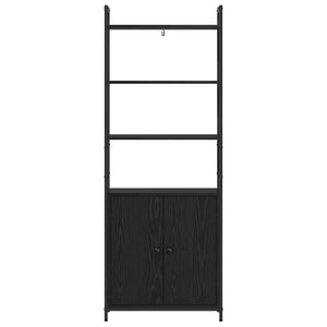 Bücherregal Schwarz Eichenoptik 161 cm