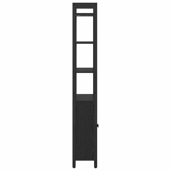 Bücherregal Schwarz Eichenoptik 161 cm