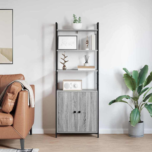 Bücherregal Grau Sonoma 60x24x161cm