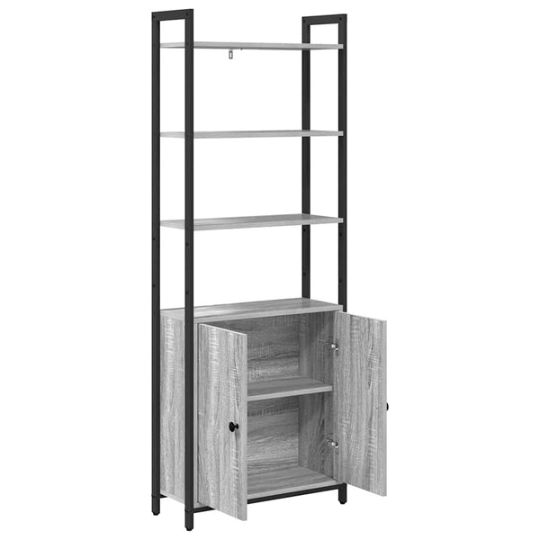 Bücherregal Grau Sonoma 60x24x161cm