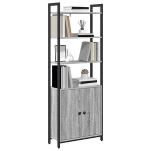 Bücherregal Grau Sonoma 60x24x161cm