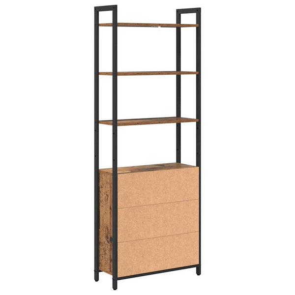 Bücherregal Altholz 60x24x161 cm