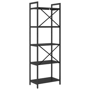 Bücherregal Schwarz Eichen-Optik, 171 cm hoch
