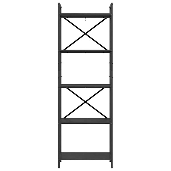 Bücherregal Schwarz Eichen-Optik, 171 cm hoch