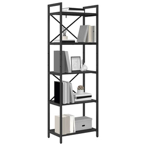 Bücherregal Schwarz Eichen-Optik, 171 cm hoch