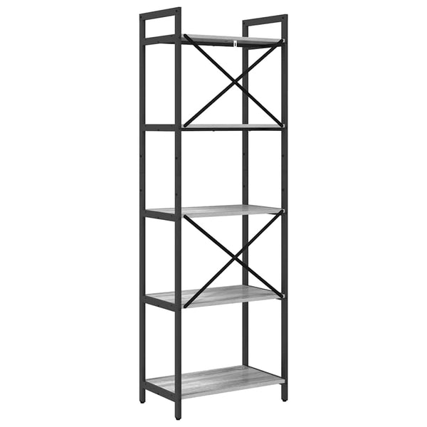 Bücherregal Grau Sonoma 56x34x171cm