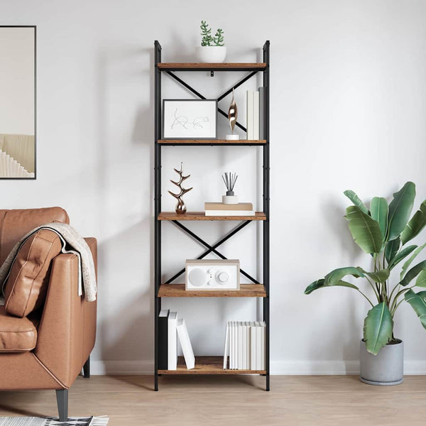 Bücherregal Altholz 56x34x171cm
