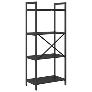 Bücherregal Schwarz Eichen-Optik