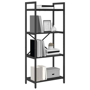 Bücherregal Schwarz Eichen-Optik