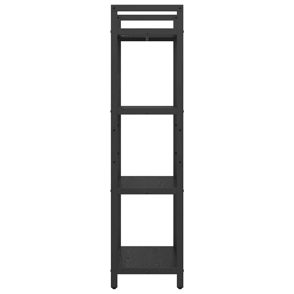 Bücherregal Schwarz Eichen-Optik