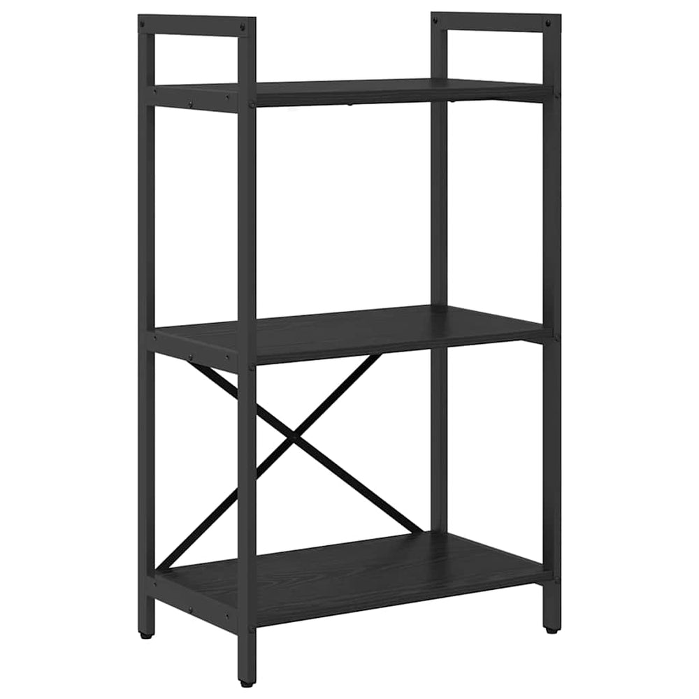 Bücherregal Schwarz Eichen-Optik