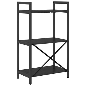 Bücherregal Schwarz Eichen-Optik