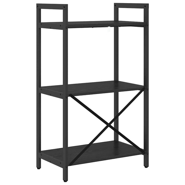 Bücherregal Schwarz Eichen-Optik