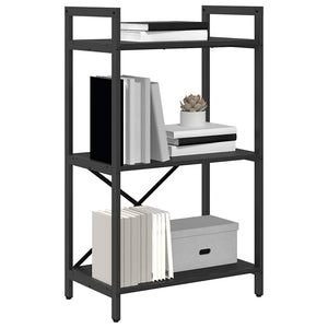 Bücherregal Schwarz Eichen-Optik