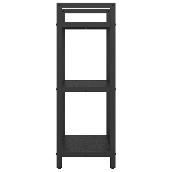 Bücherregal Schwarz Eichen-Optik