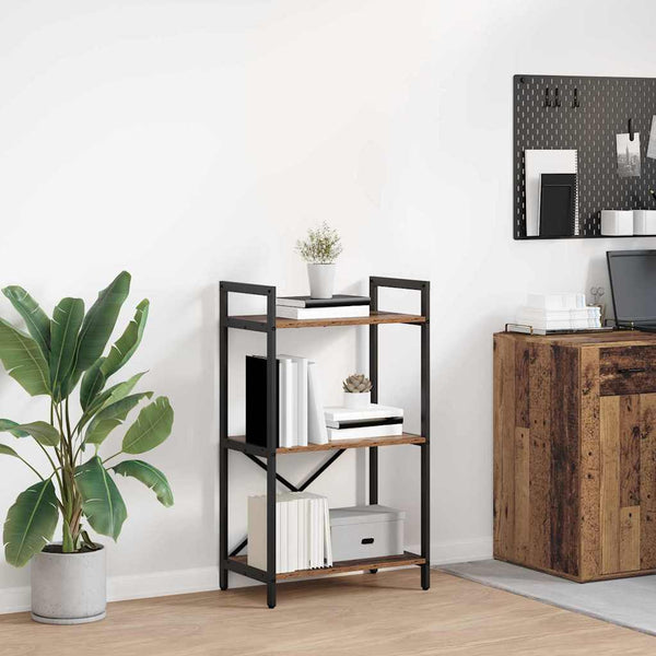 vidaXL Bibliothèque en bois de récupération 56 x 34 x 96 cm Bois d'ingénierie