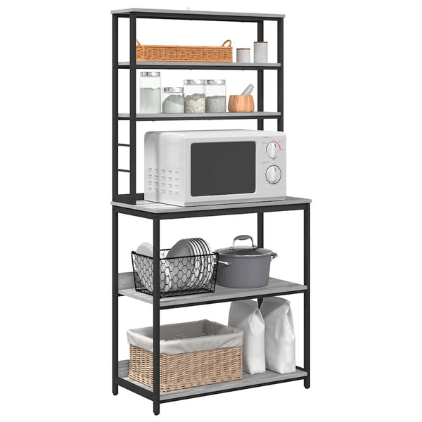 Küchenregal Grau Sonoma 80x40x168 cm