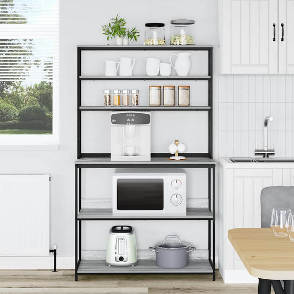 vidaXL Étagère de cuisine Sonoma gris 100 x 40 x 168 cm bois d'ingénierie