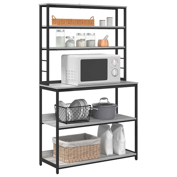 vidaXL Étagère de cuisine Sonoma gris 100 x 40 x 168 cm bois d'ingénierie
