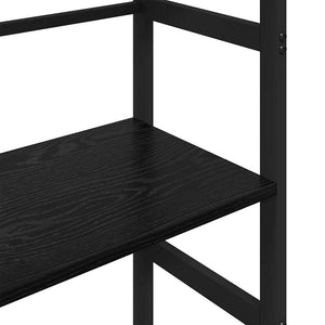 Schwarzes Bücherregal Eichen-Optik