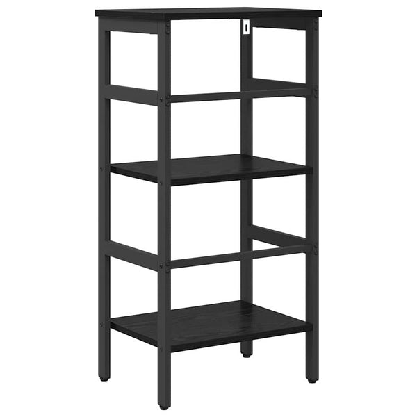 Schwarzes Bücherregal Eichen-Optik
