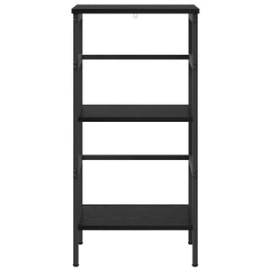 Schwarzes Bücherregal Eichen-Optik