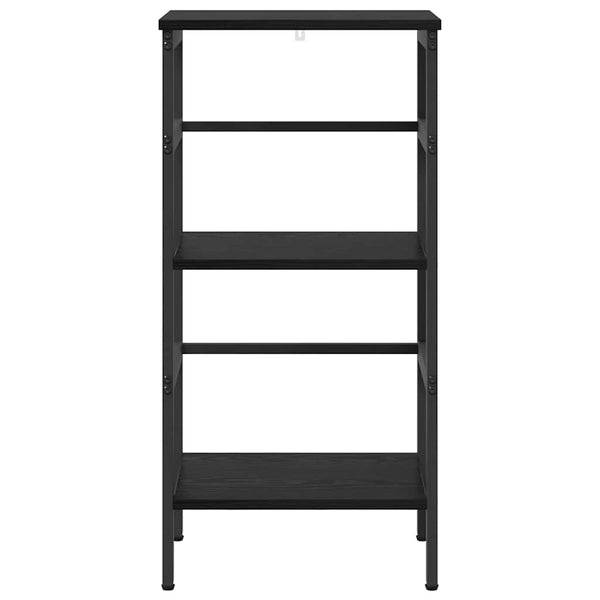 Schwarzes Bücherregal Eichen-Optik