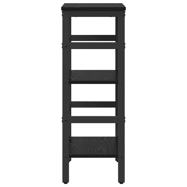 Schwarzes Bücherregal Eichen-Optik