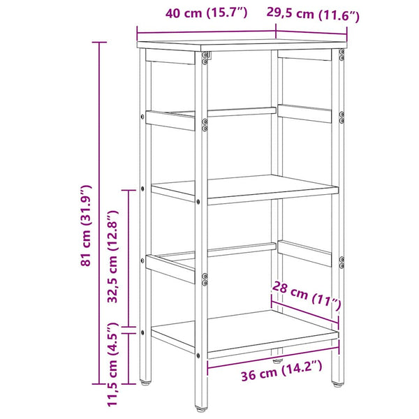 Bücherregal Artisan Eiche 81 cm